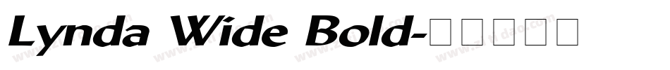 Lynda Wide Bold字体转换